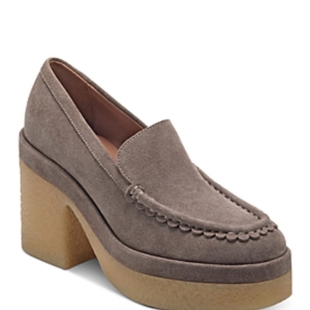 Marc Fisher Taupe Platform Loafers